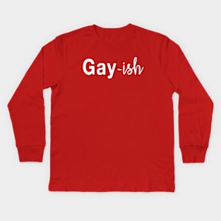 Gay-ish Bisexual Pride LGBTQ Kids Long Sleeve T-Shirt